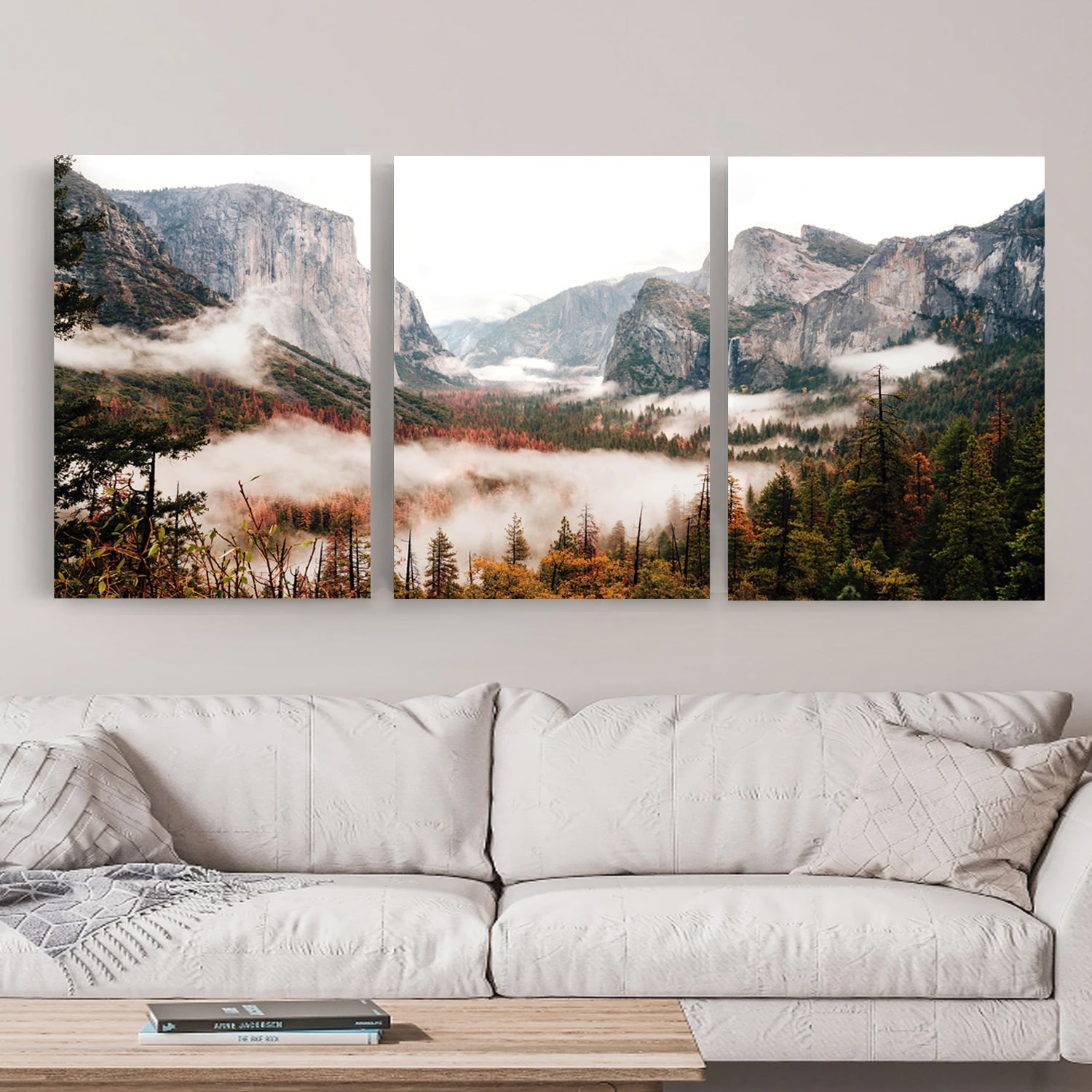 Yosemite 3 panel canvas.