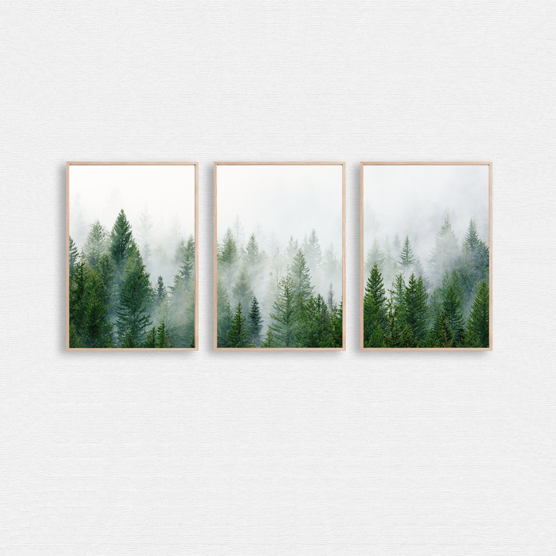 Green forest framed wall art.