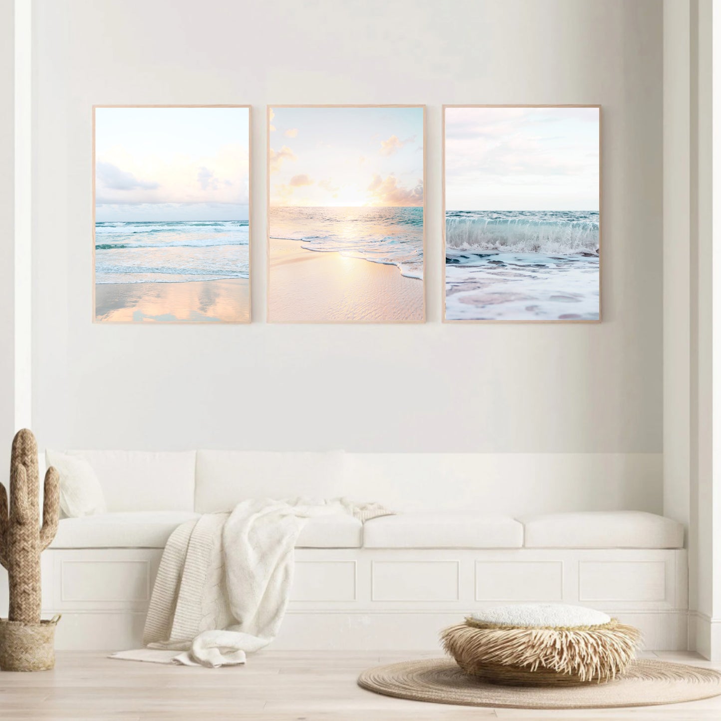 Seaside landscapes triptych.
