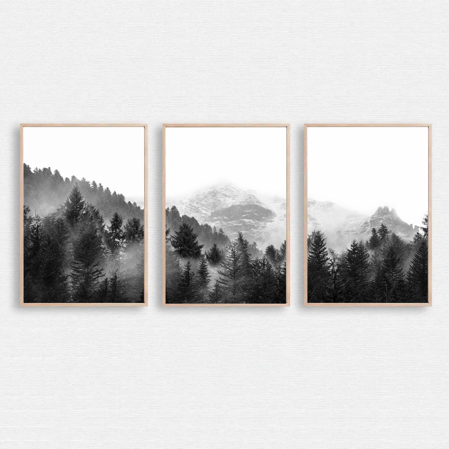 Nature landscape trptych.
