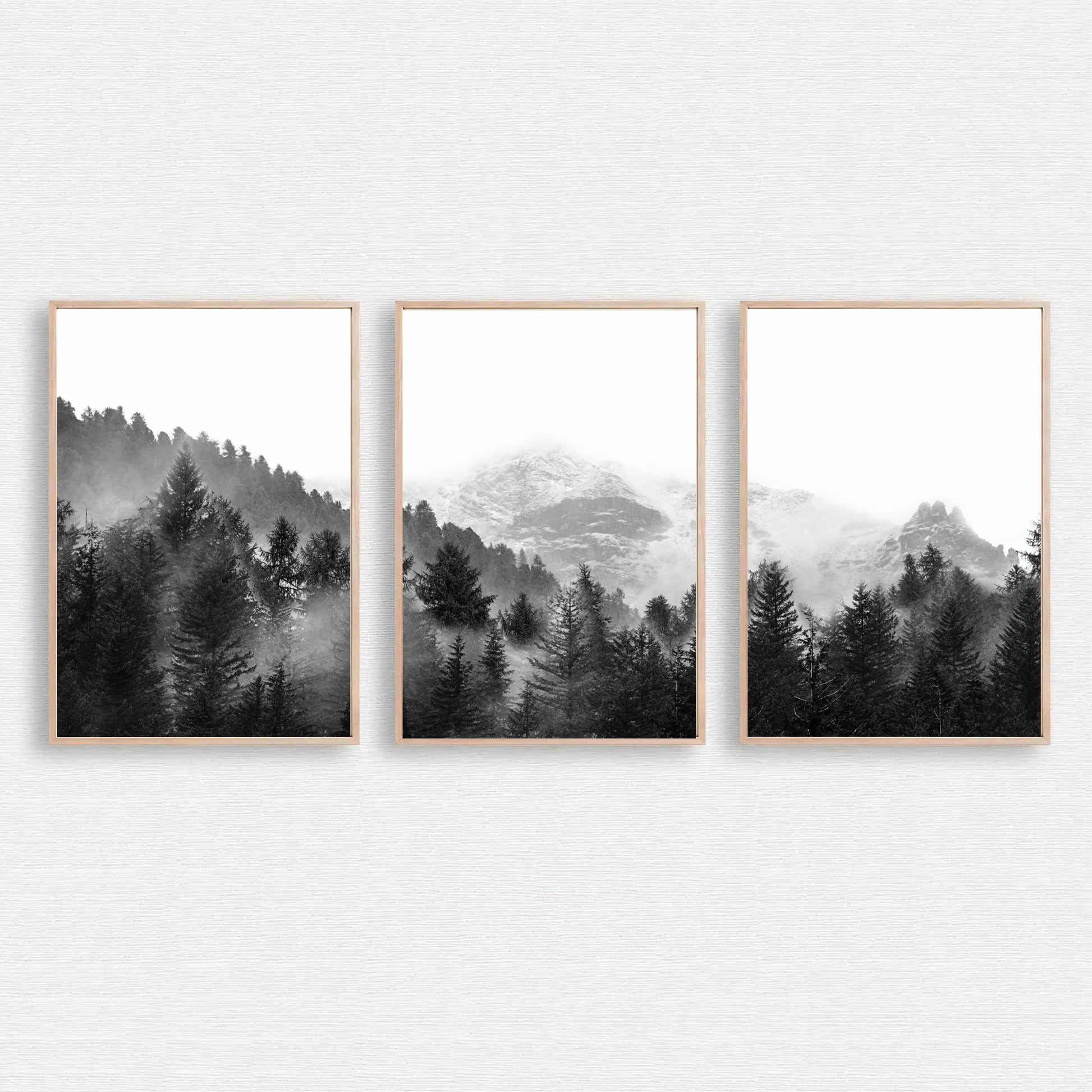 Nature landscape trptych.