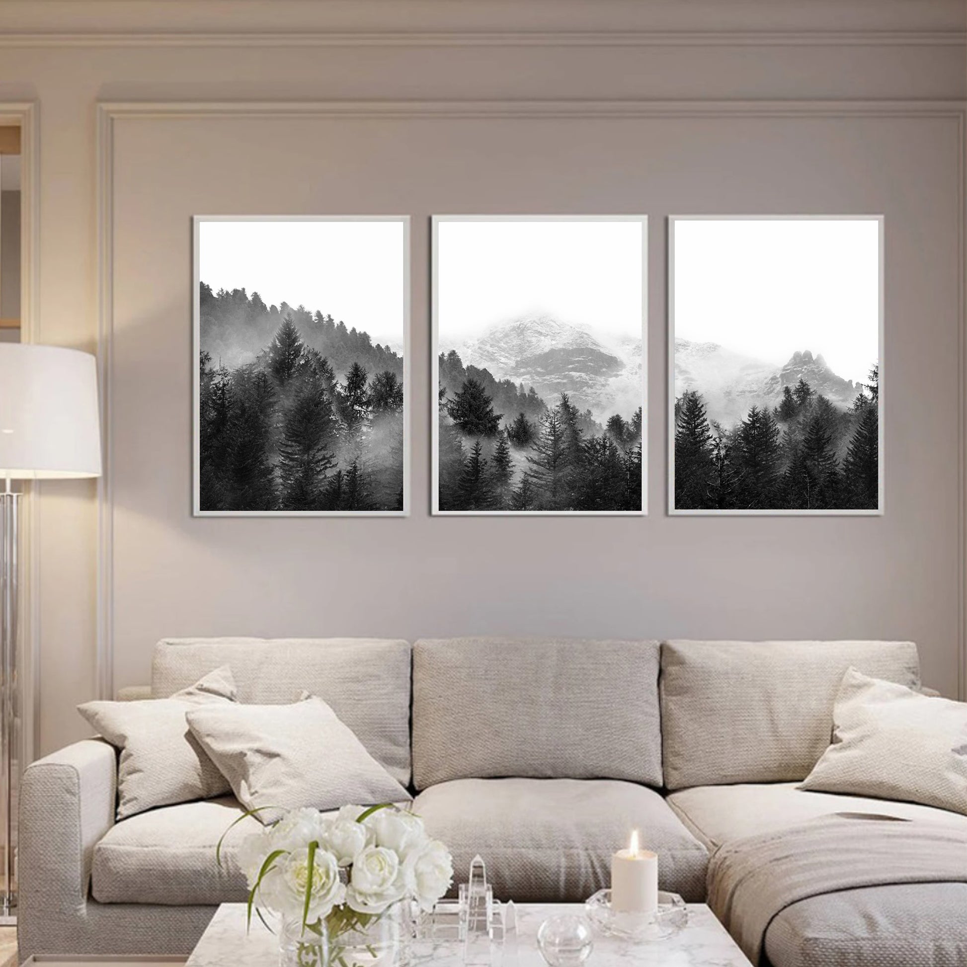 Black and white wall art set.