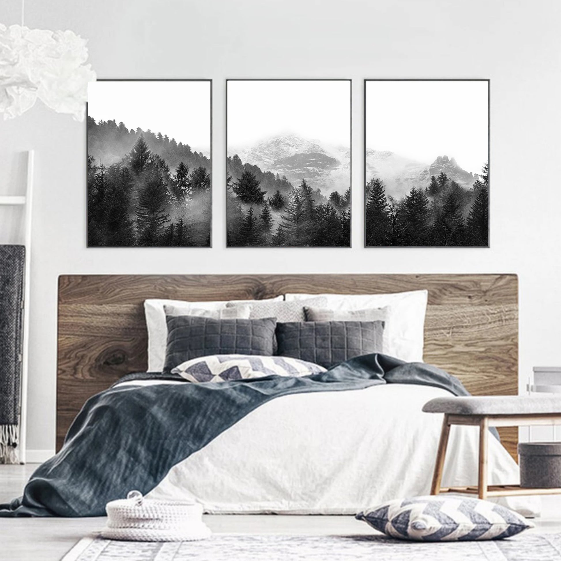 Modern bedroom decor.