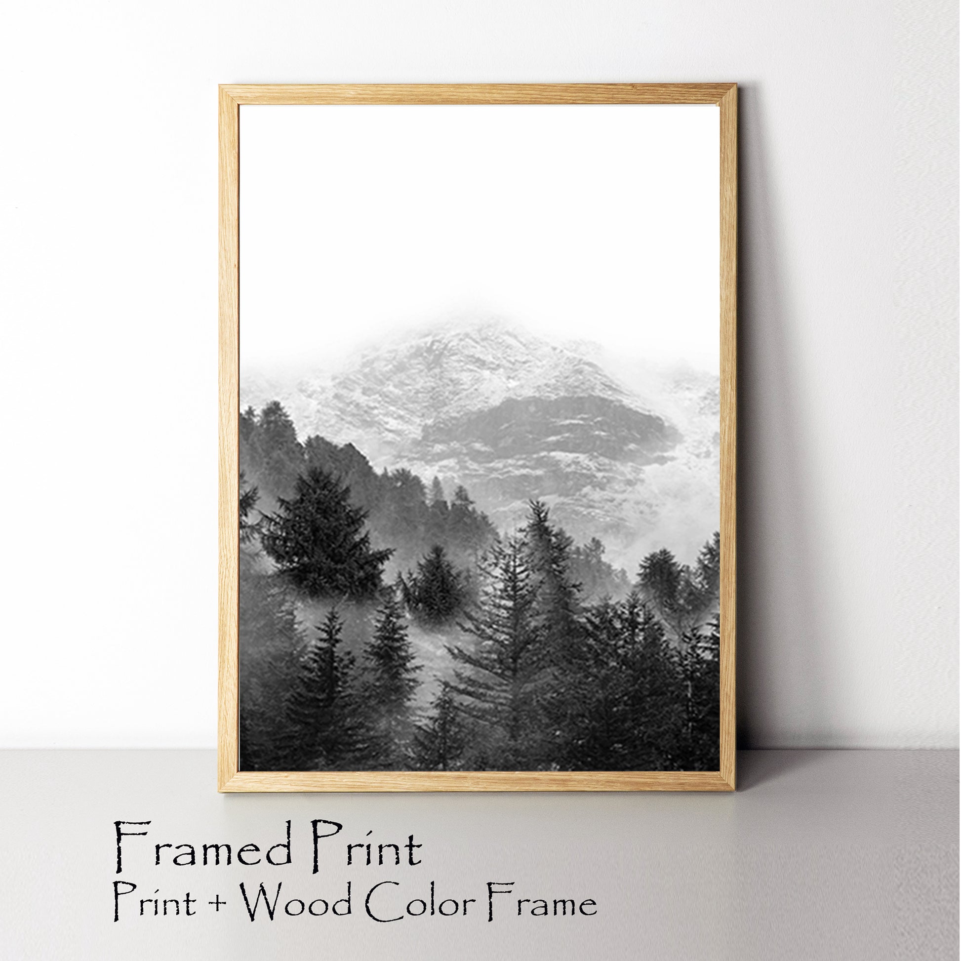 Mountain framed print.