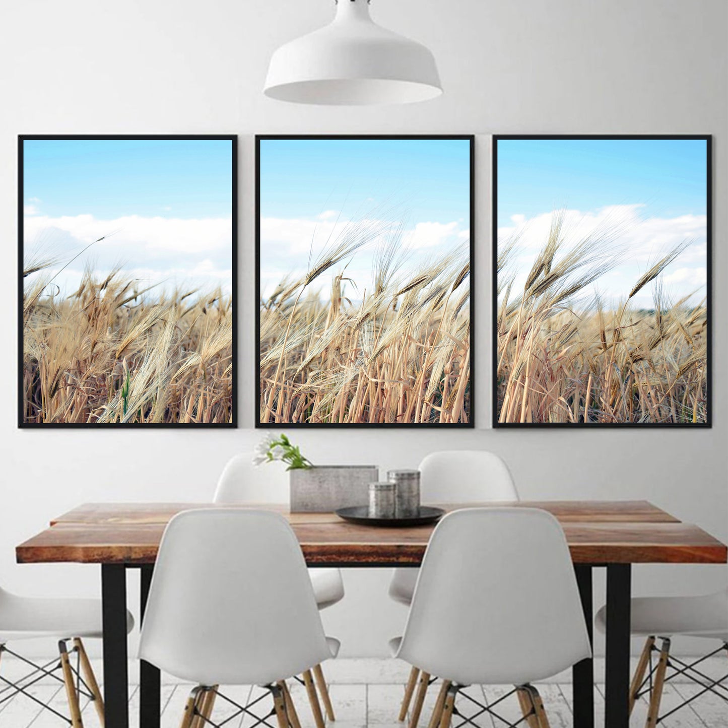 Ears of wheat triptych.