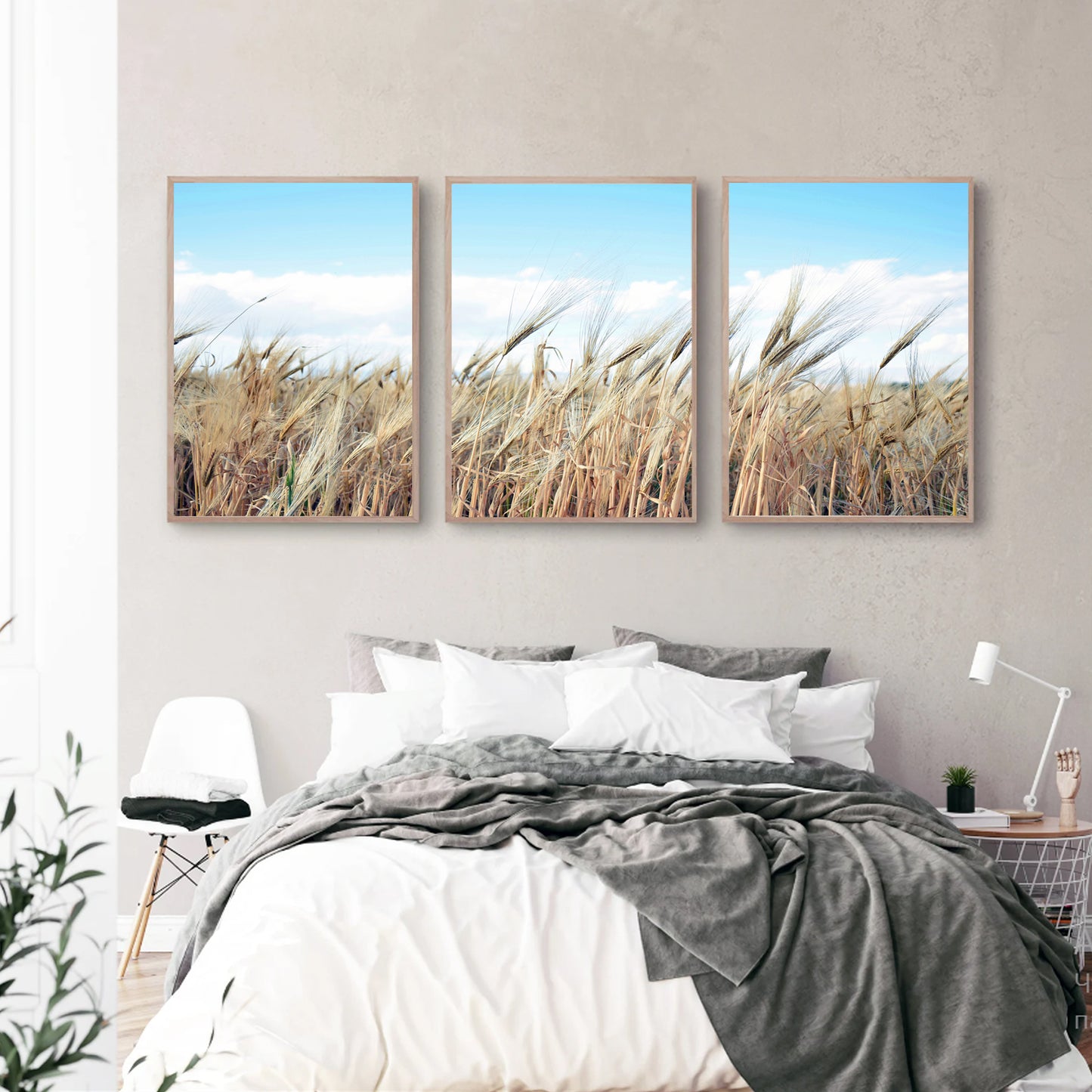 Nature landscape in bedroom.