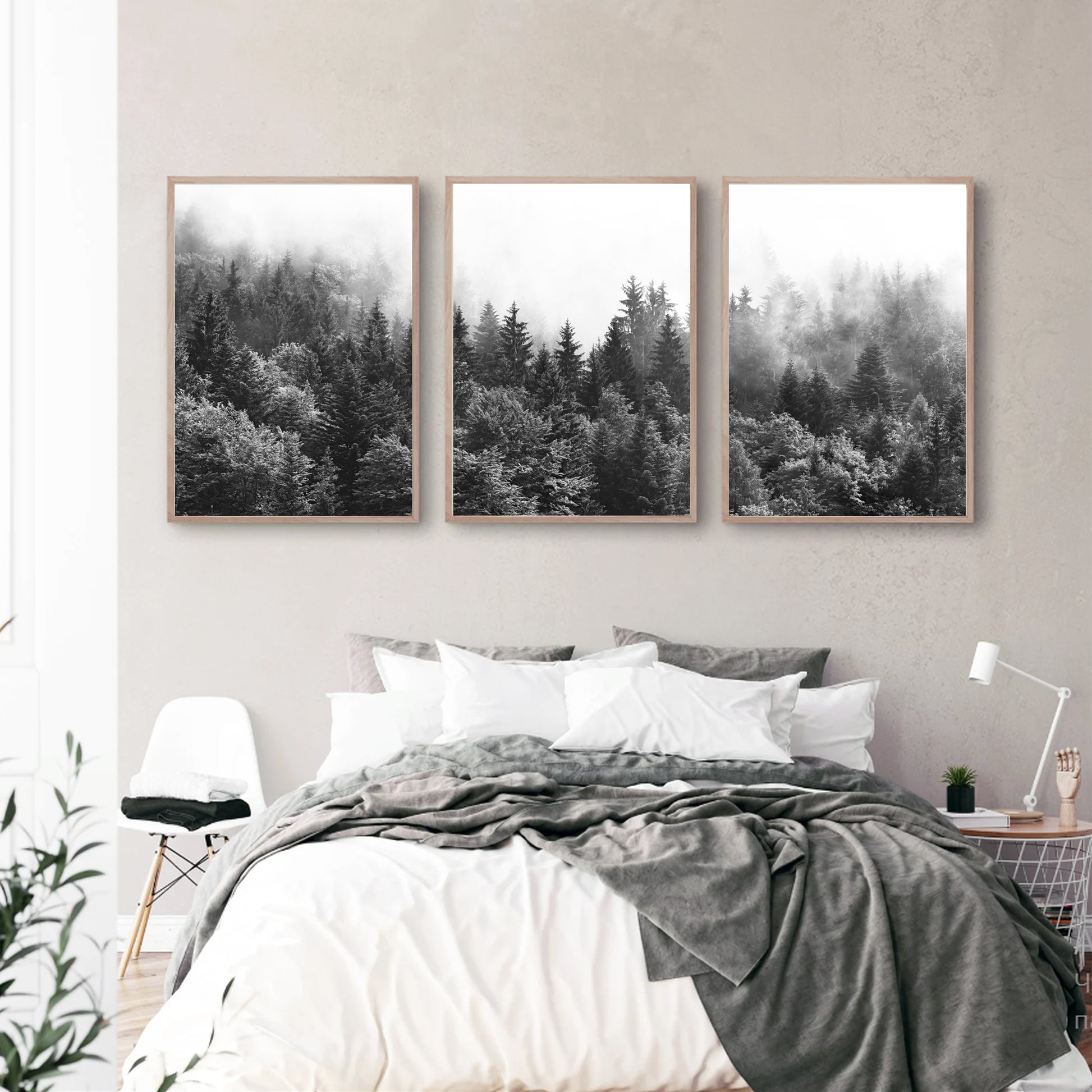 Forest wall decor for bedroom.