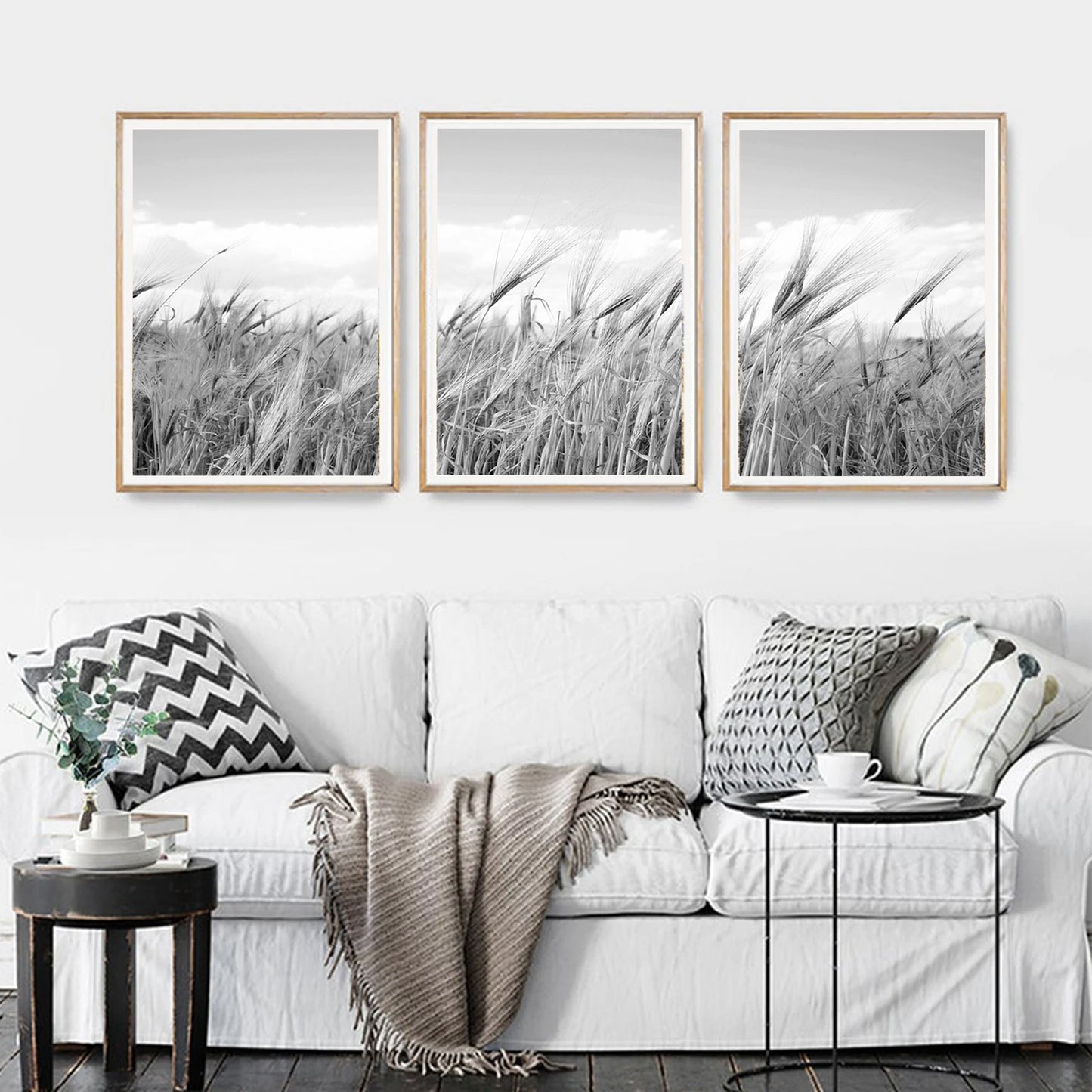 Black and white nature poster set.
