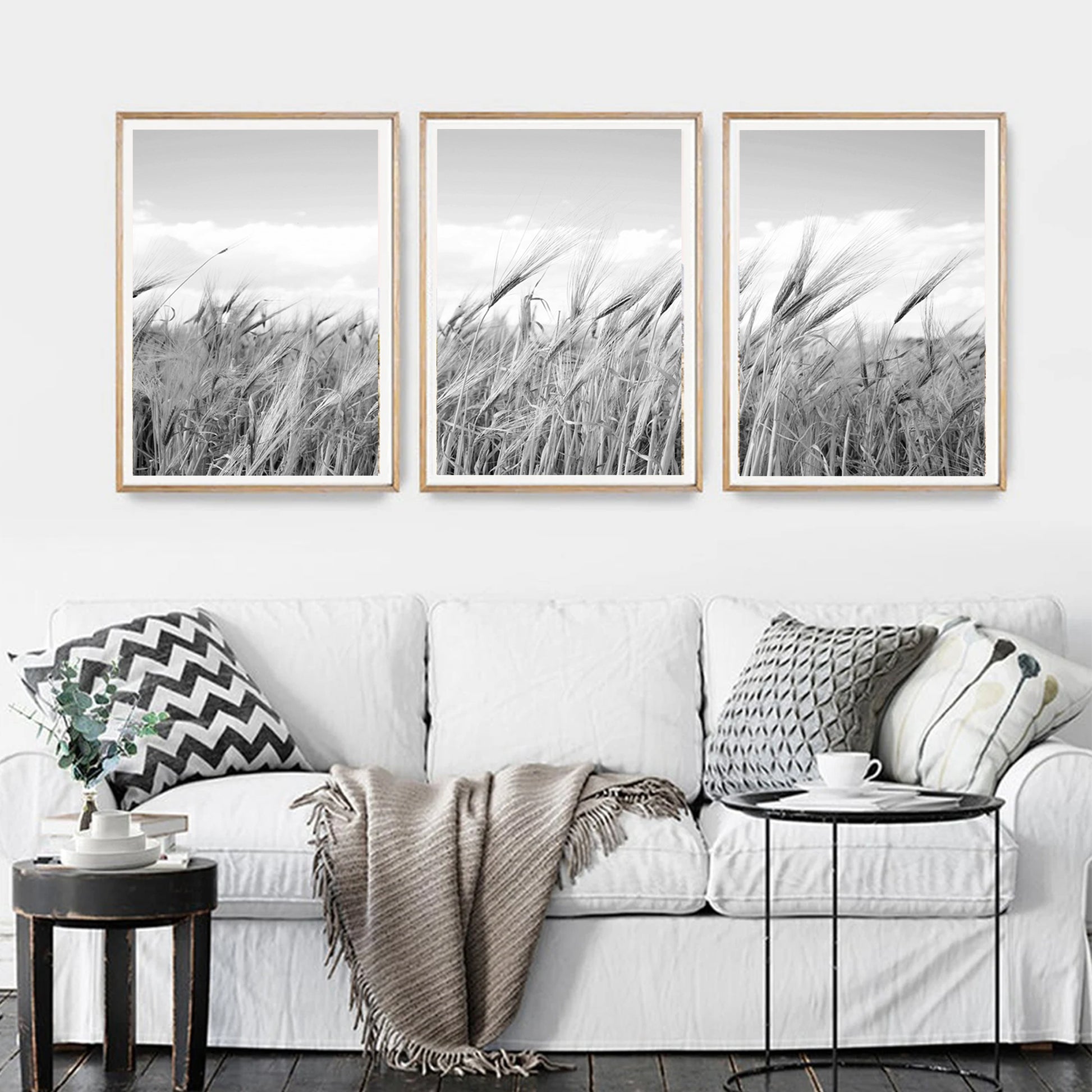 Black and white nature poster set.