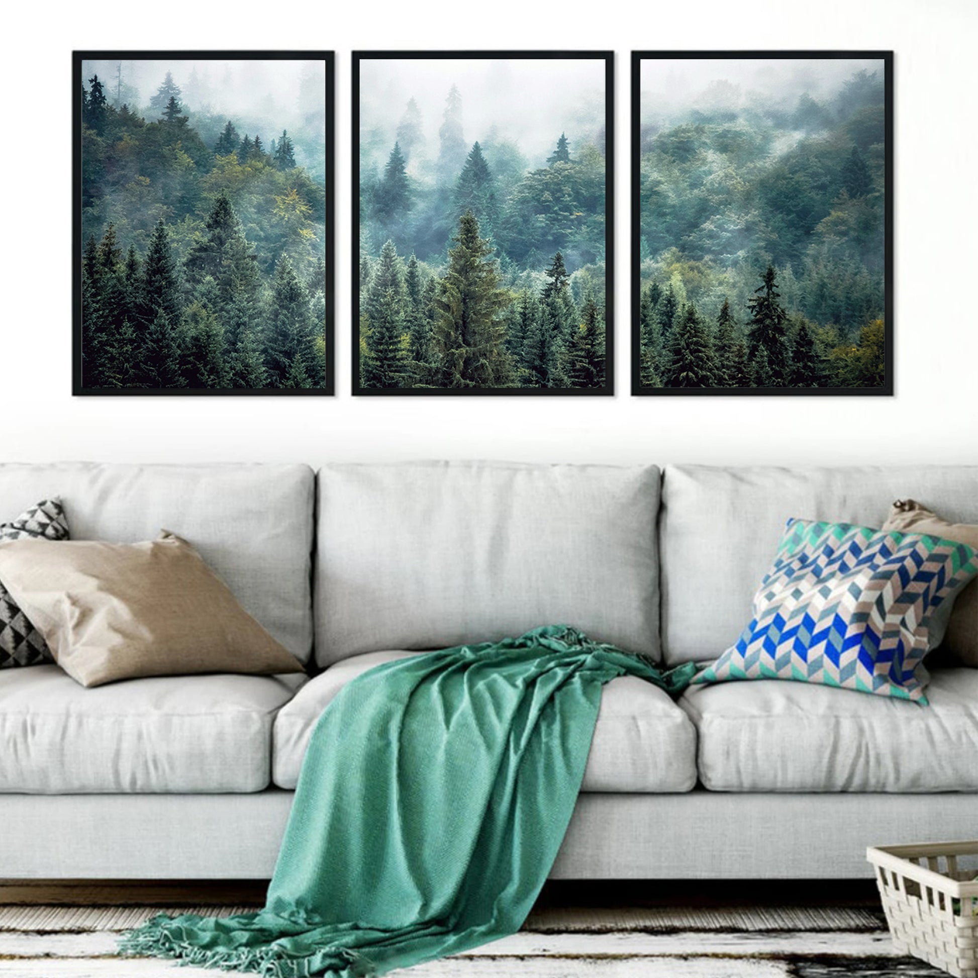 Scenery forest panorama.