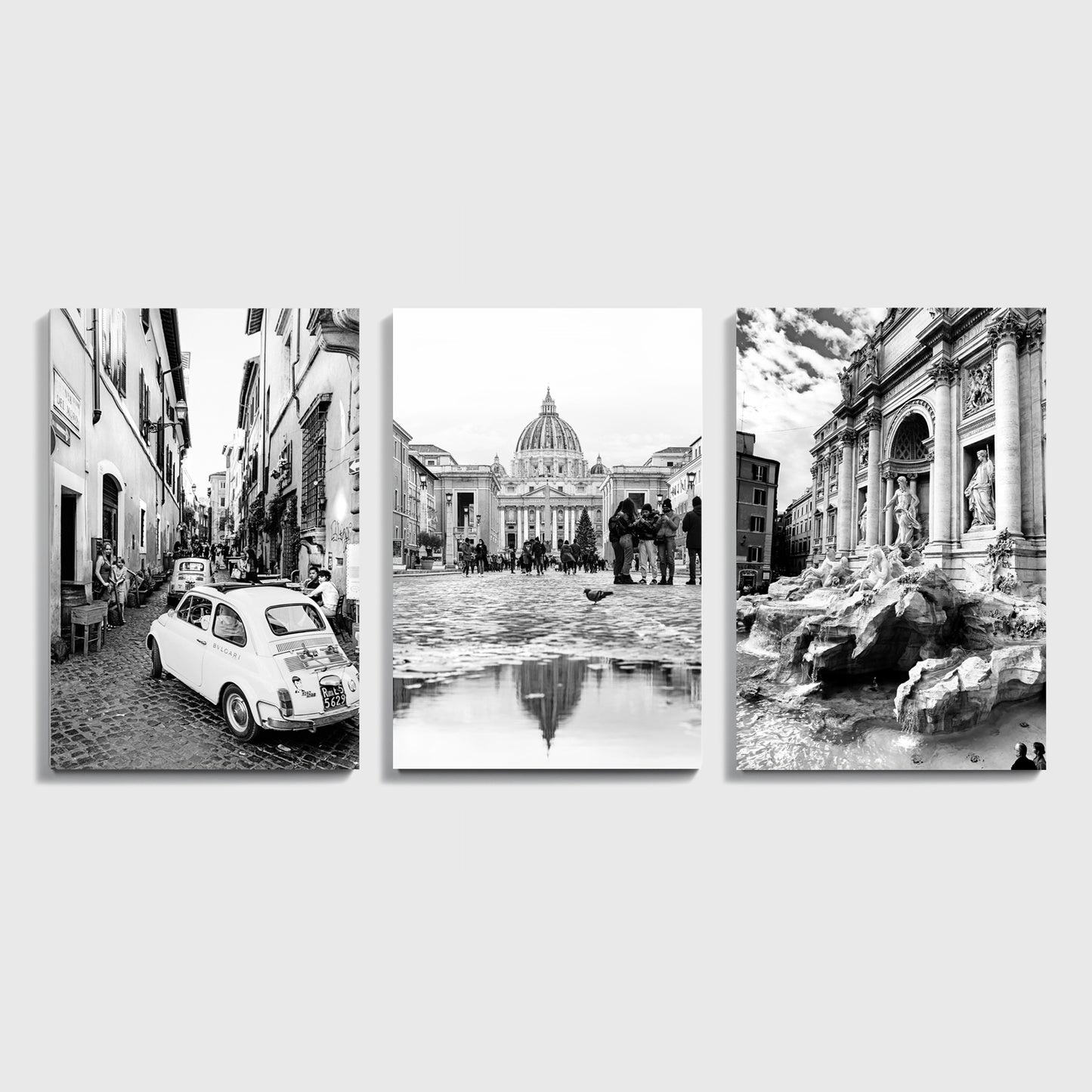Black and white canvas wall art set.