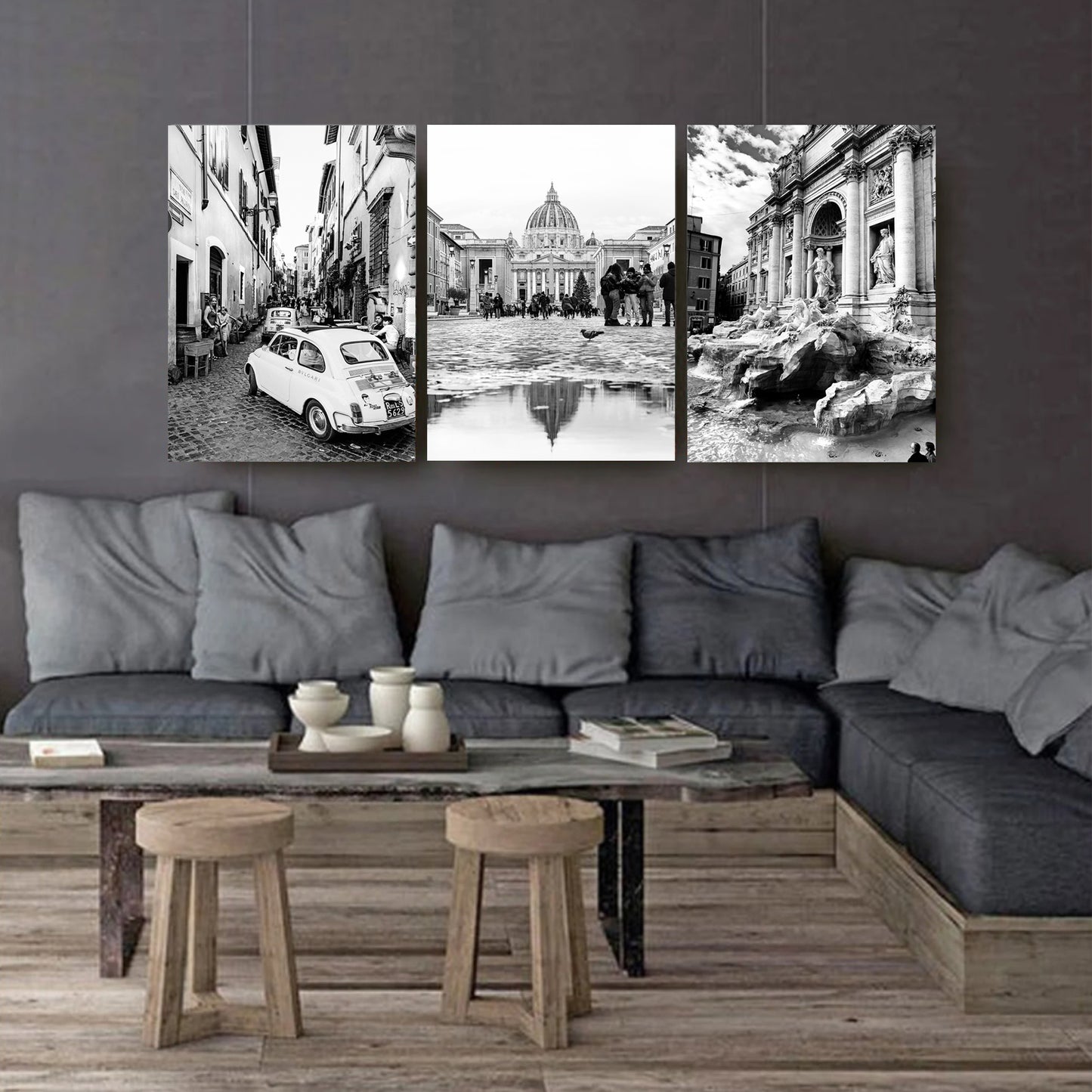 Streets of Rome canvas wall art.
