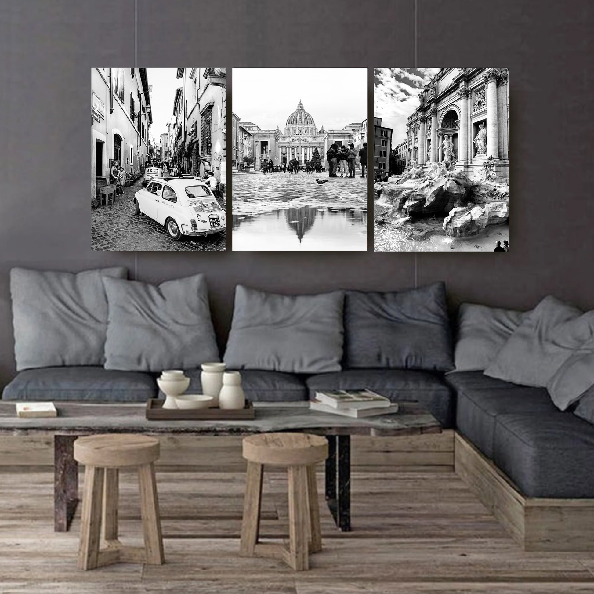 Streets of Rome canvas wall art.