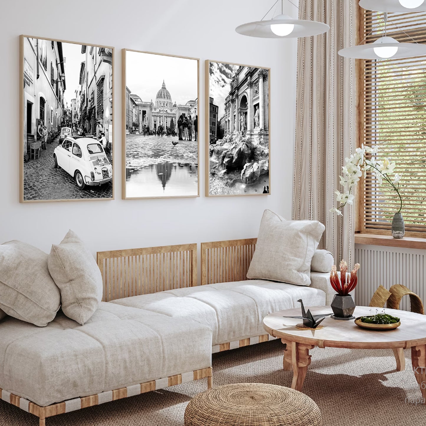 Rome Italy 3 piece wall art.