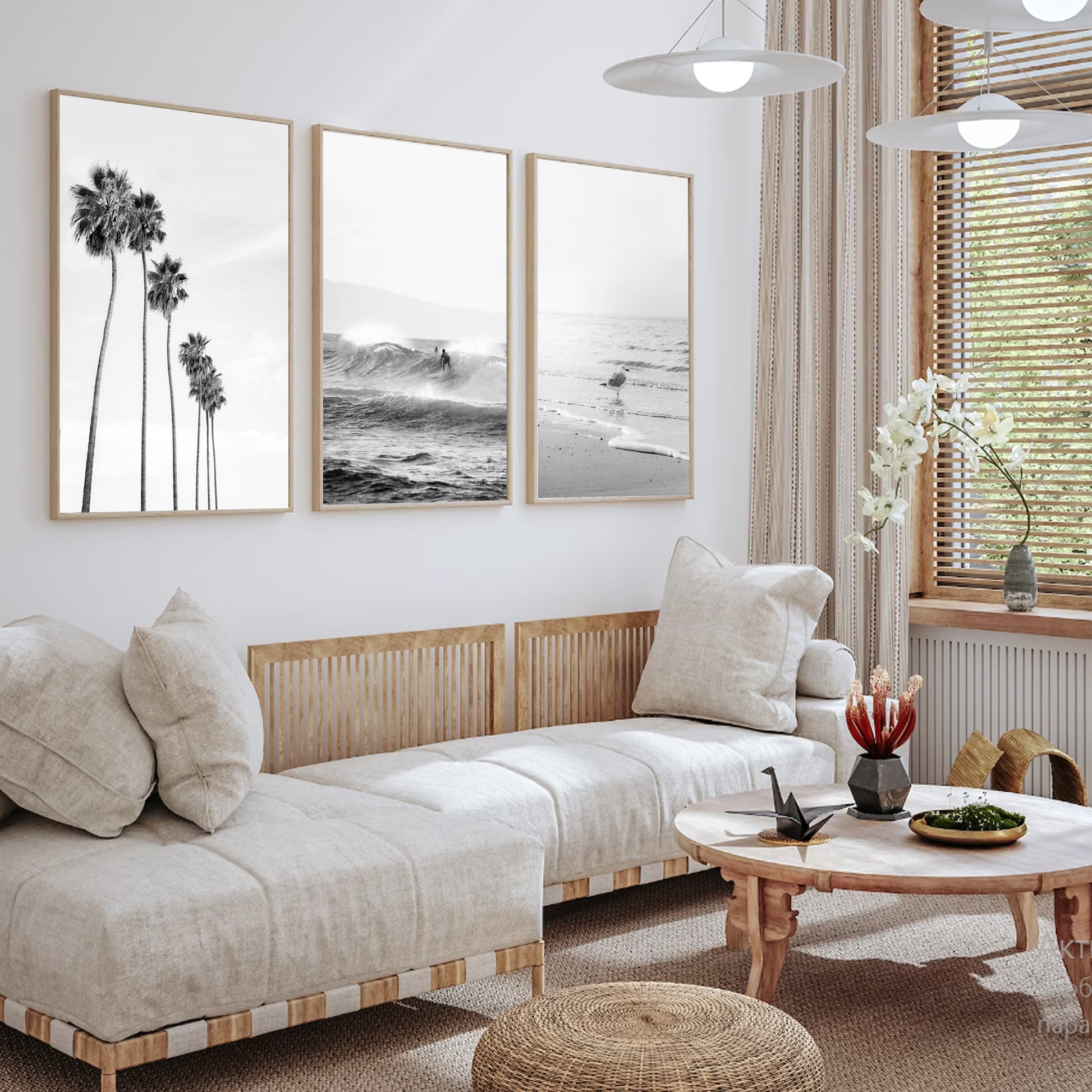 California beach landscapes set.