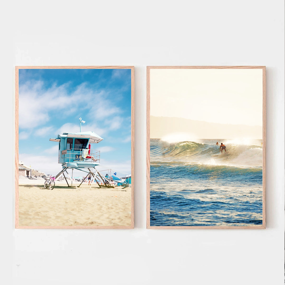 Two poster set with scenes of California life.