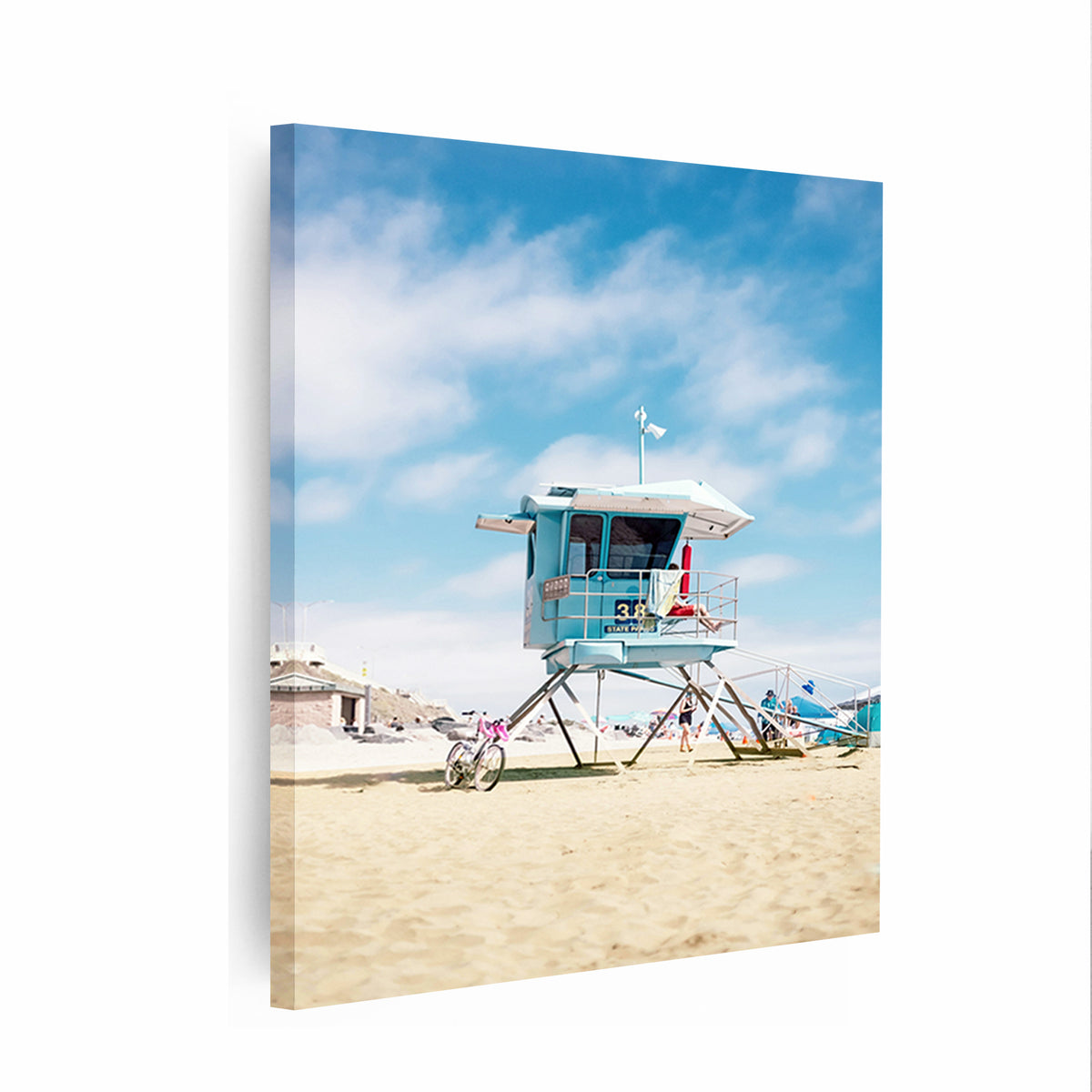 Canvas print with lifeguard tower.