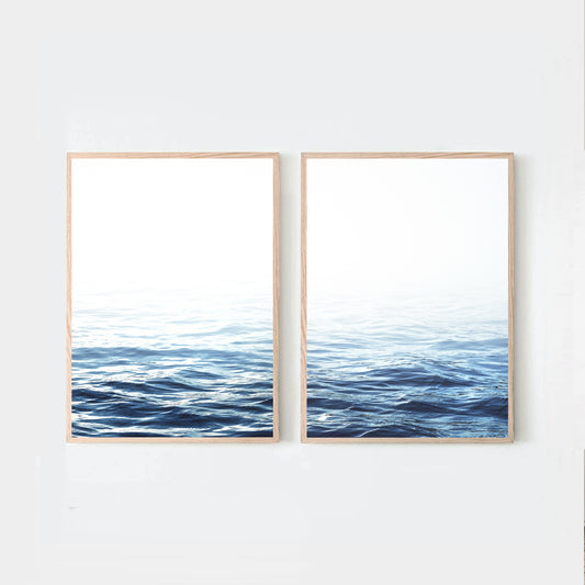 Sea waves two piece wall art set.